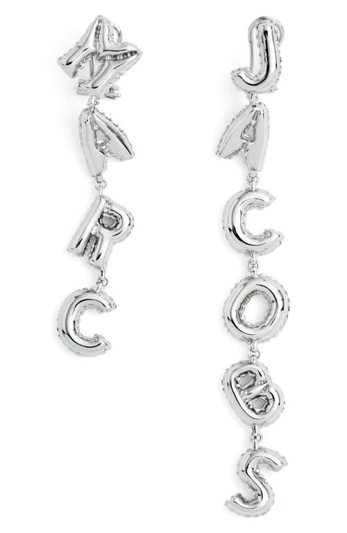 Shop Marc Jacobs Balloon Charm Drop Earrings In Silver