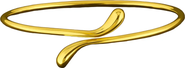 DLORIA Isabella Gold Plated Teardrop Open Wrap Bangle Bracelet