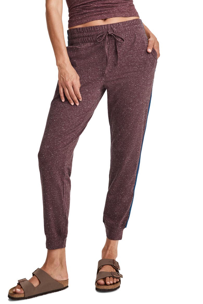 Womens Organic Cotton Stretch Jogger, Main, color, Currant Heather