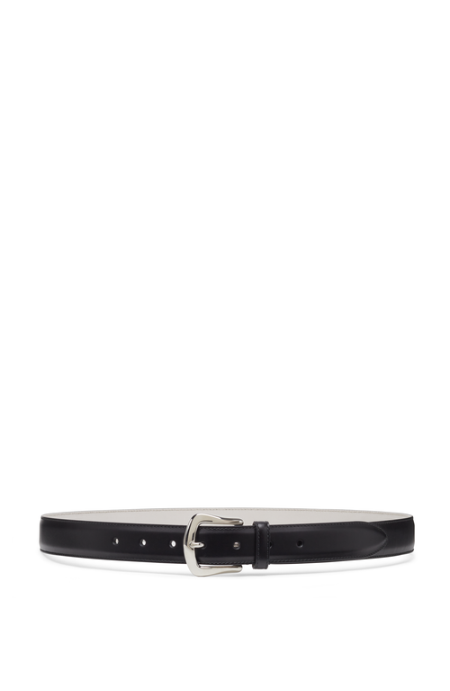 Brunello Cucinelli Calfskin Belt In Black