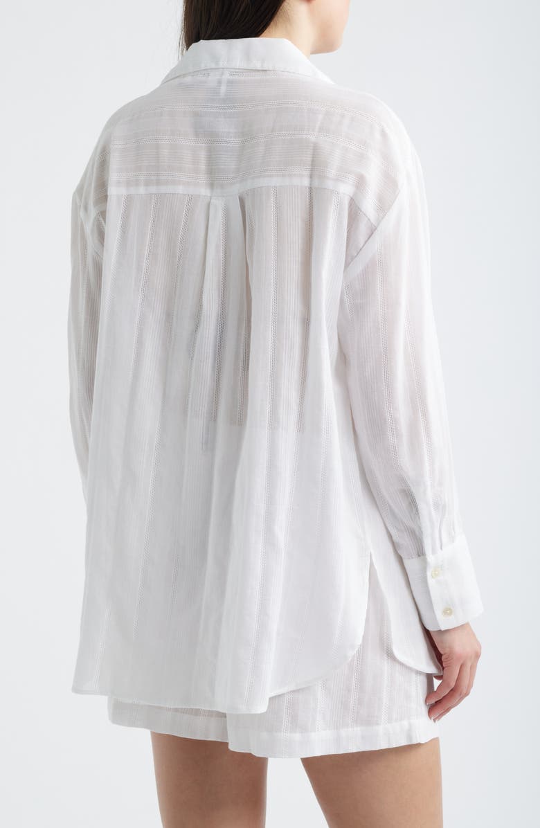 Nordstrom Textured Cover-Up Shirt, Alternate, color, White