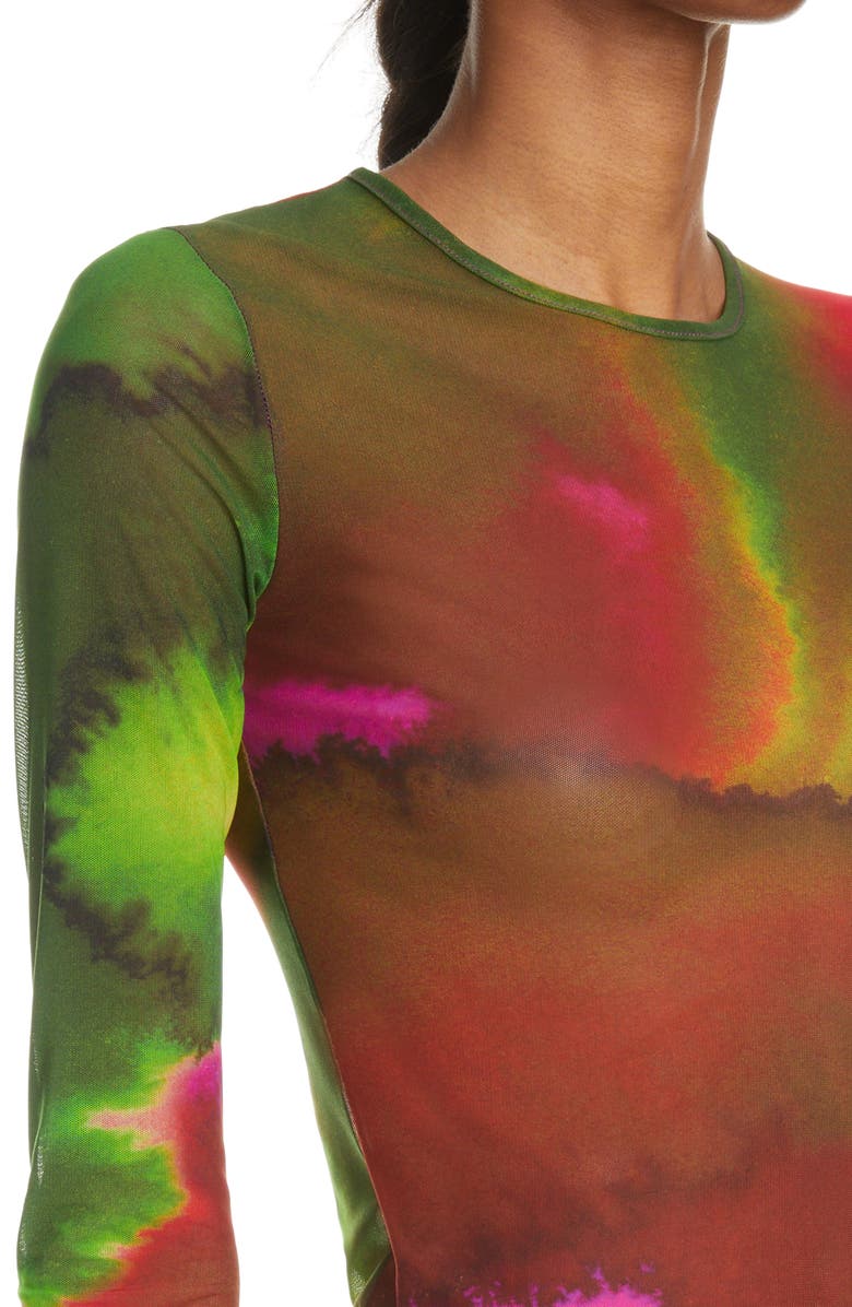 Dries Van Noten Heste Print Mesh Top, Alternate, color, 