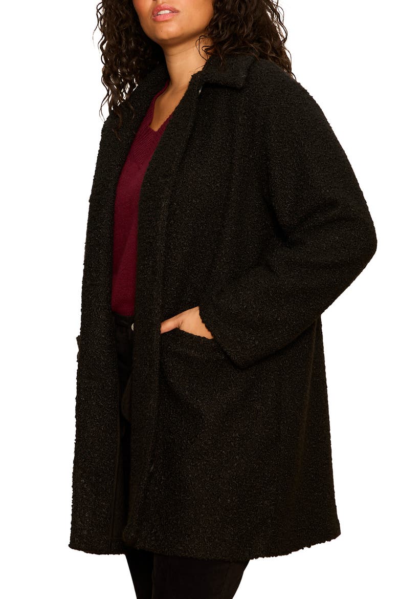 Upside Faux Fur Jacket, Alternate, color, BLACK