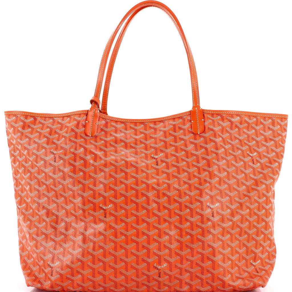 Pre-owned Goyard Goyard Saint Louis Tote Coated Canvas Gm In Orange