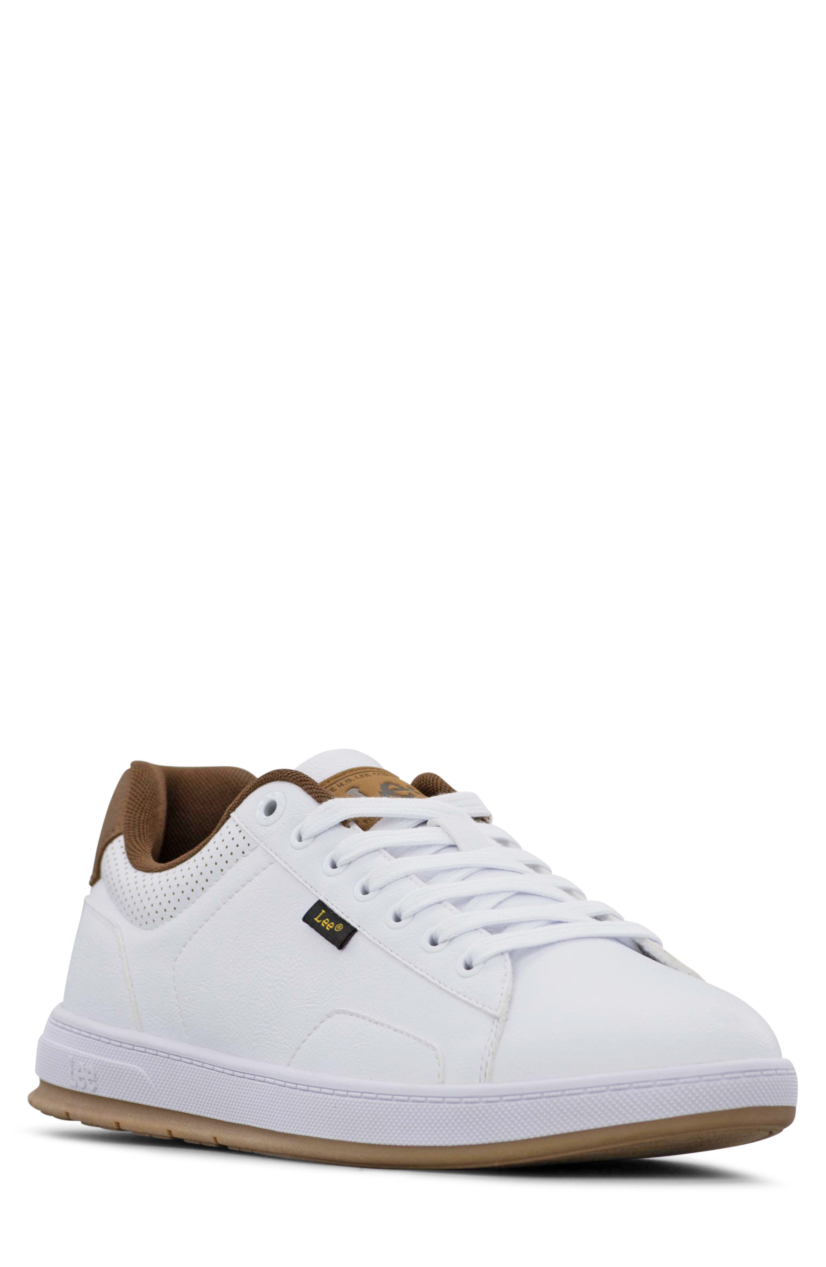 Dante Faux Leather Sneaker, Main, color, WHITE/ BRITISH TAN
