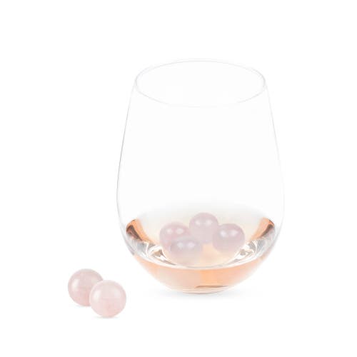 Twine Set Of 6 Rose Quartz Wine Gems In Pink