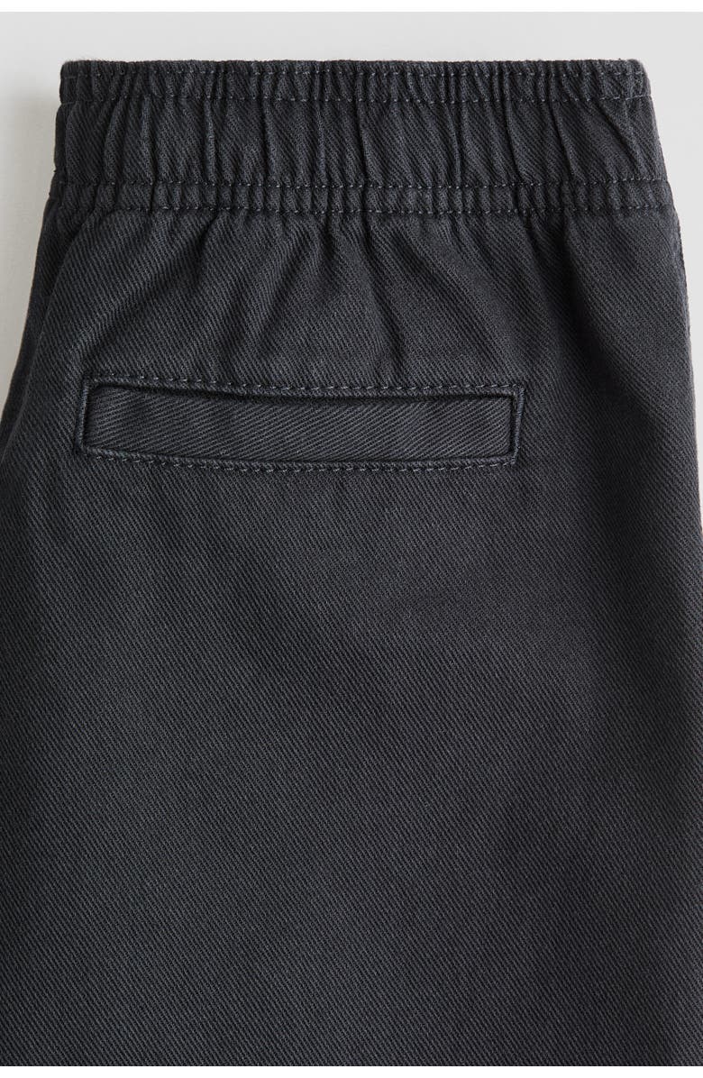 H&M Cotton Twill Joggers, Alternate, color, Black