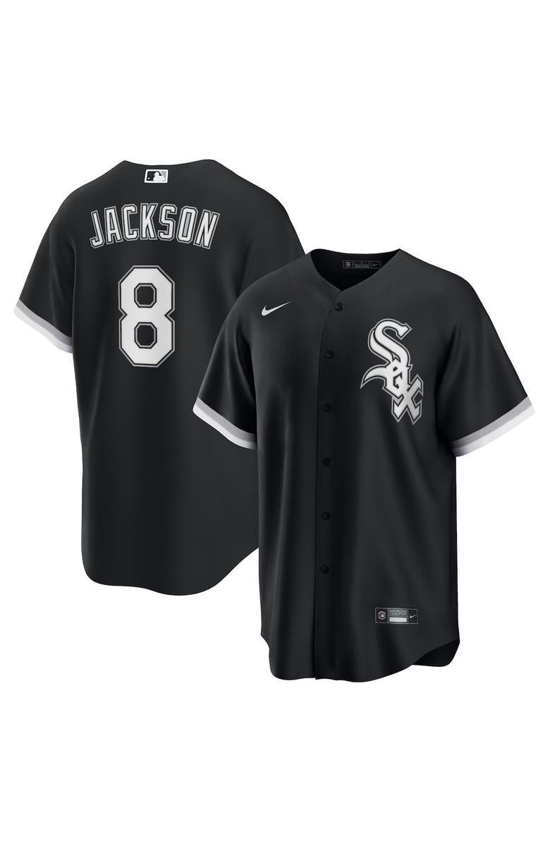 Nike Men's Nike Bo Jackson Black Chicago White Sox Alternate Cooperstown Collection Replica Player Jersey, Main, color,
