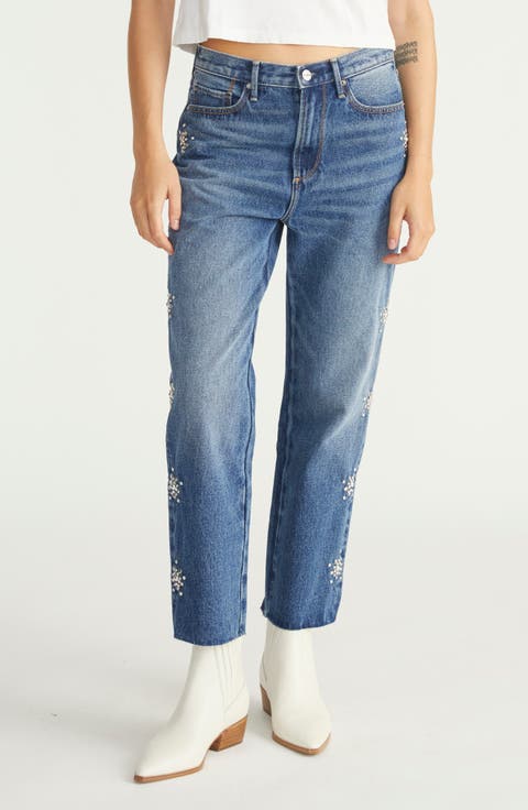 Royce High Waist Star Studded Skinny Jeans