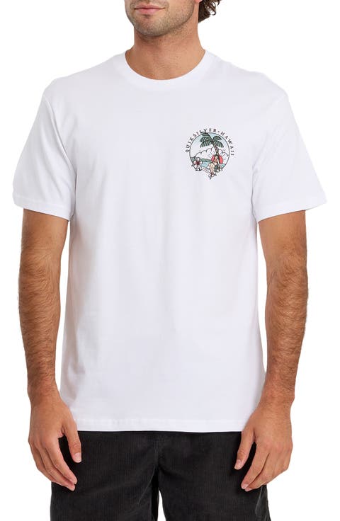 HI Hula Sunset Cotton Graphic T-Shirt