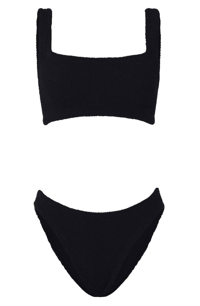 Hunza G Xandra Two-Piece Bikini, Alternate, color, Black