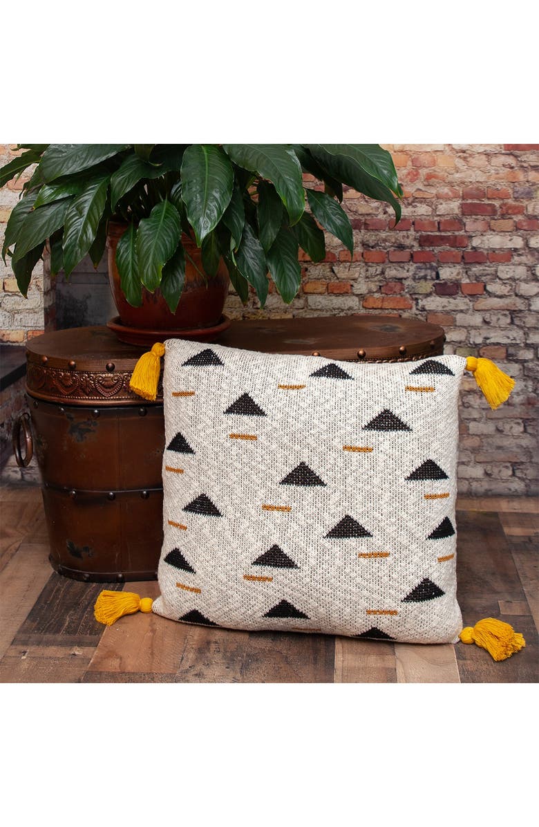 PARKLAND COLLECTION Poki Transitional Beige Throw Pillow, Alternate, color, Beige