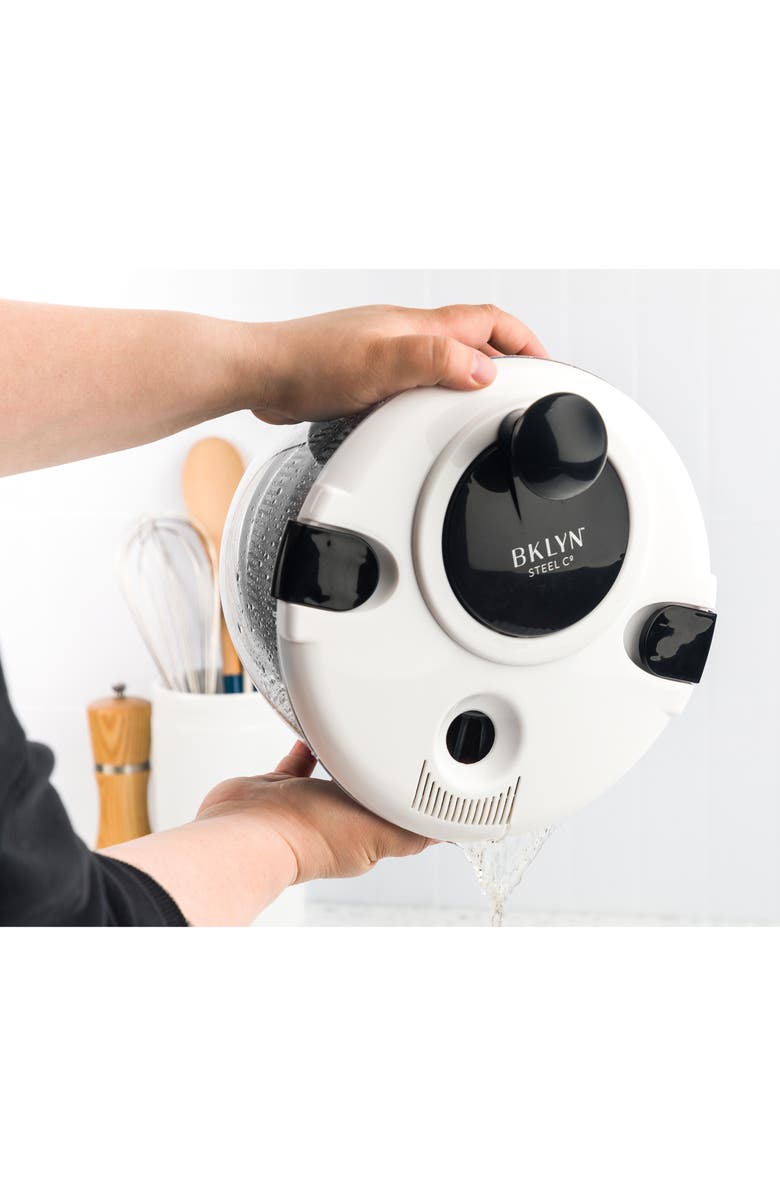 Core Home 5-Liter Salad Spinner, Alternate, color, Onyx