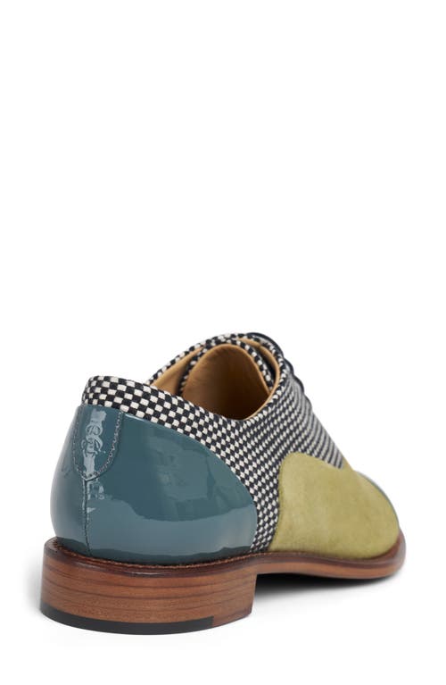 The Office Of Angela Scott Ms. Baker Cap Toe Oxford In Sage Checkerboard