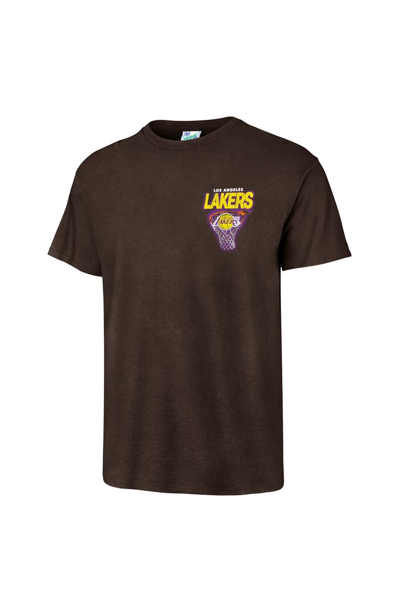 '47 Men's '47 Brown Los Angeles Lakers Vintage Tubular Dagger Tradition Premium T-Shirt, Alternate, color, 