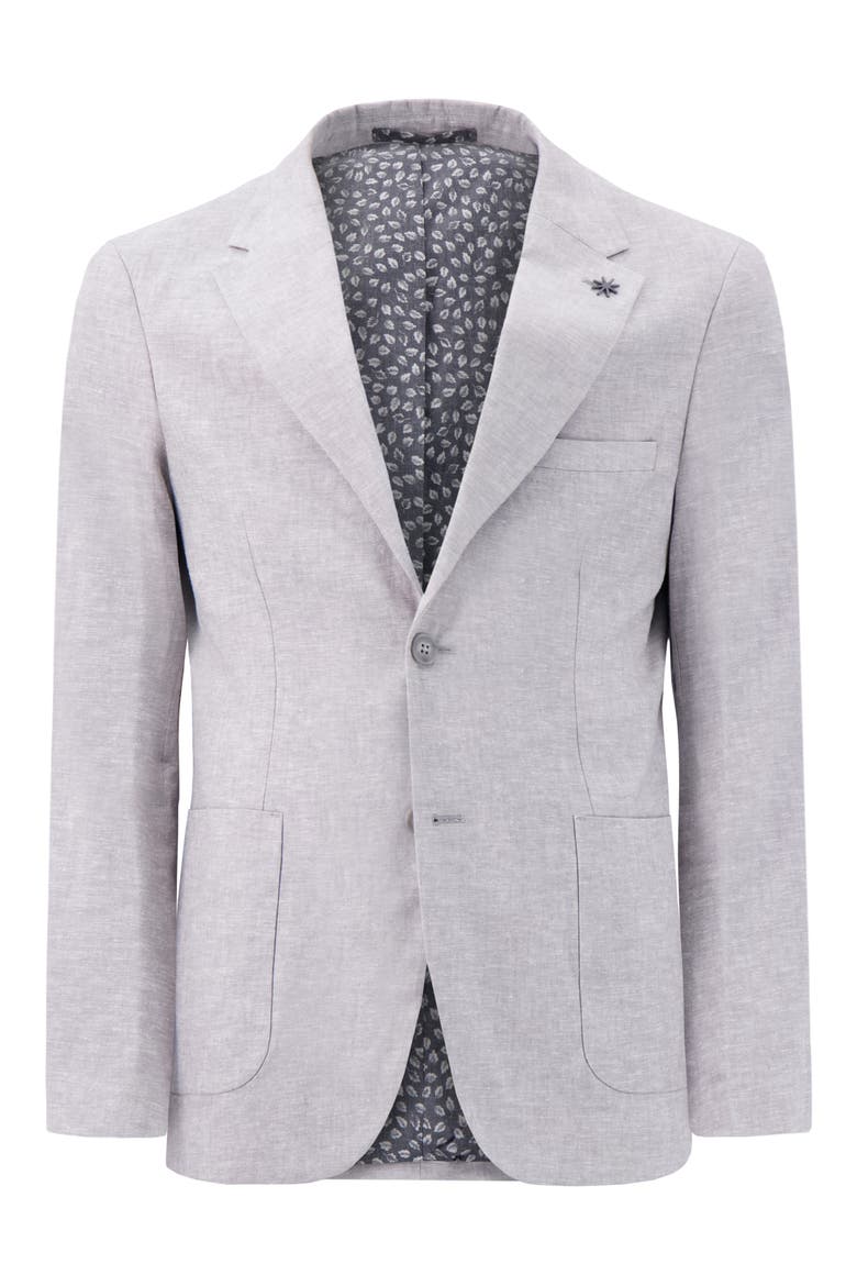 Linen & Cotton Blend Sport Coat, Alternate, color, GREY