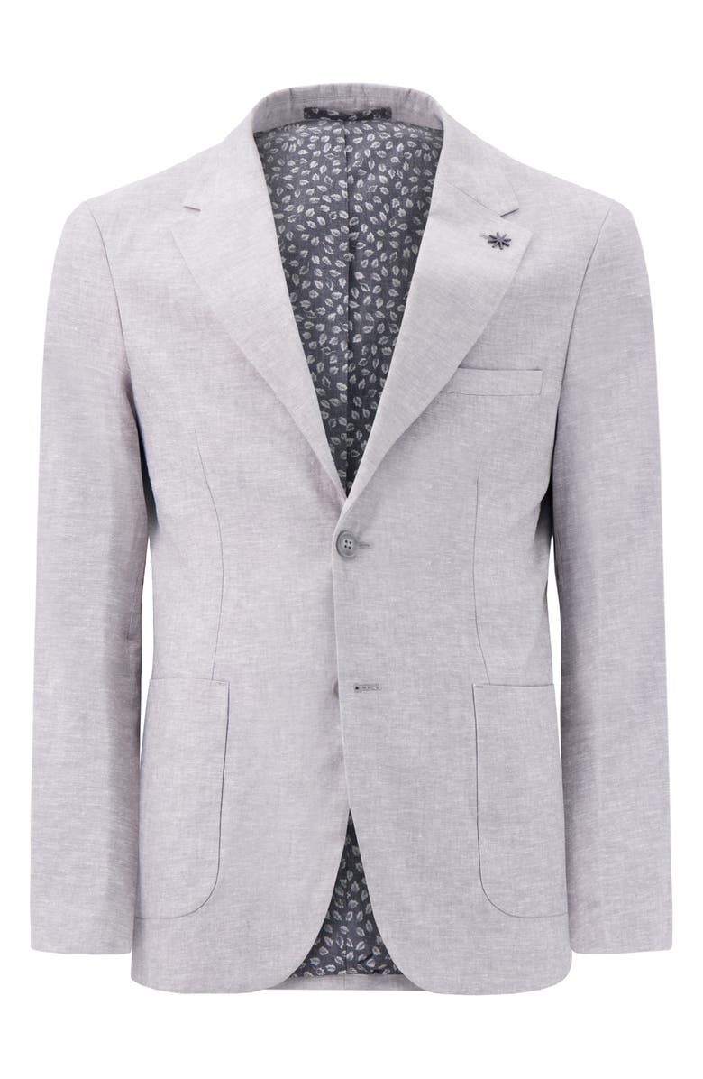 Report Collection Linen & Cotton Blend Sport Coat, Alternate, color, Grey