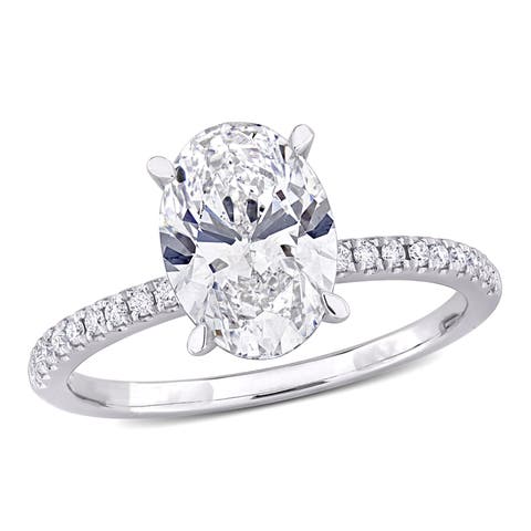 2-1/6 CTW Lab Grown Diamond Oval Ring 14k