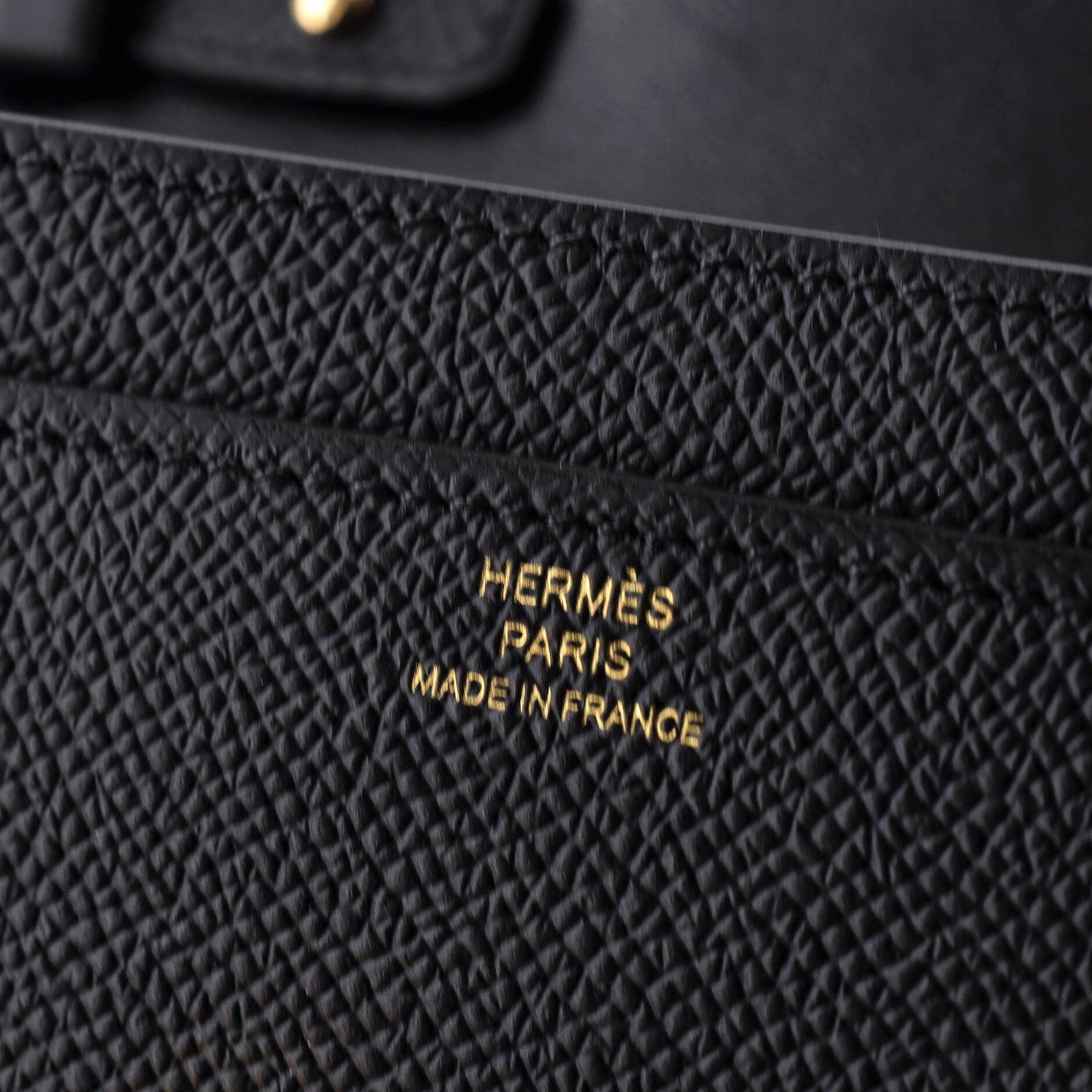 Pre-Owned Hermes Constance To Go Wallet Epsom, Alternate, color, Noir