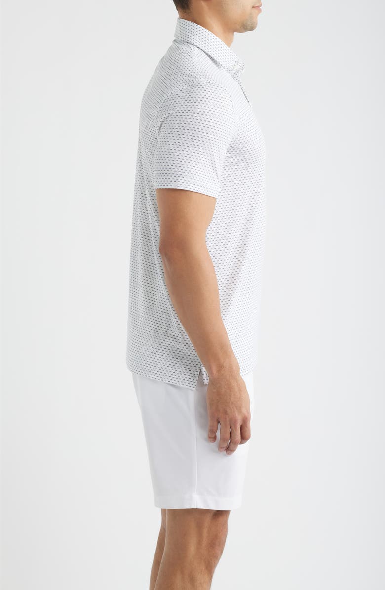 G/FORE All Play Geo Print Performance Golf Polo, Alternate, color, Snow