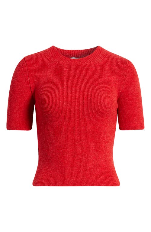 Mango Short Sleeve Rib Sweater