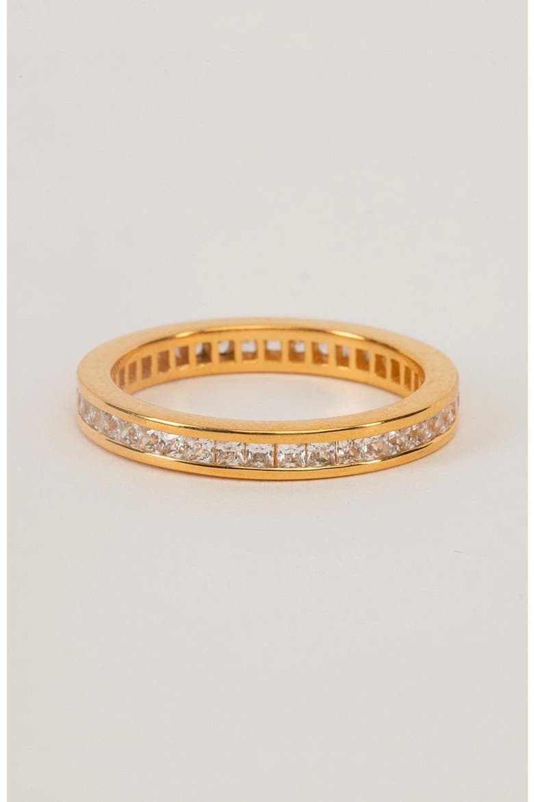 Channel Set CZ Eternity Band Ring, Alternate, color, Gold