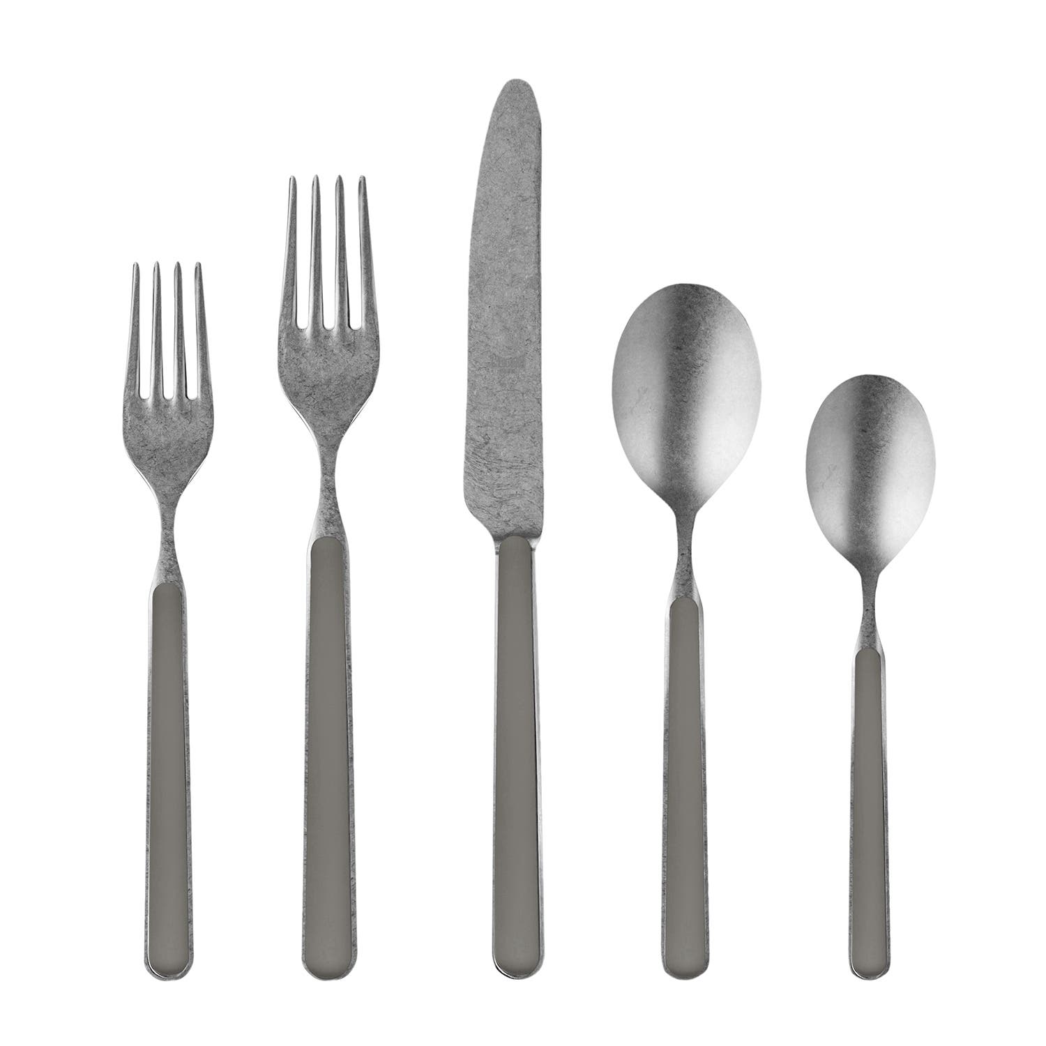 Mepra Fantasia Pewter Flatware Set In Brown