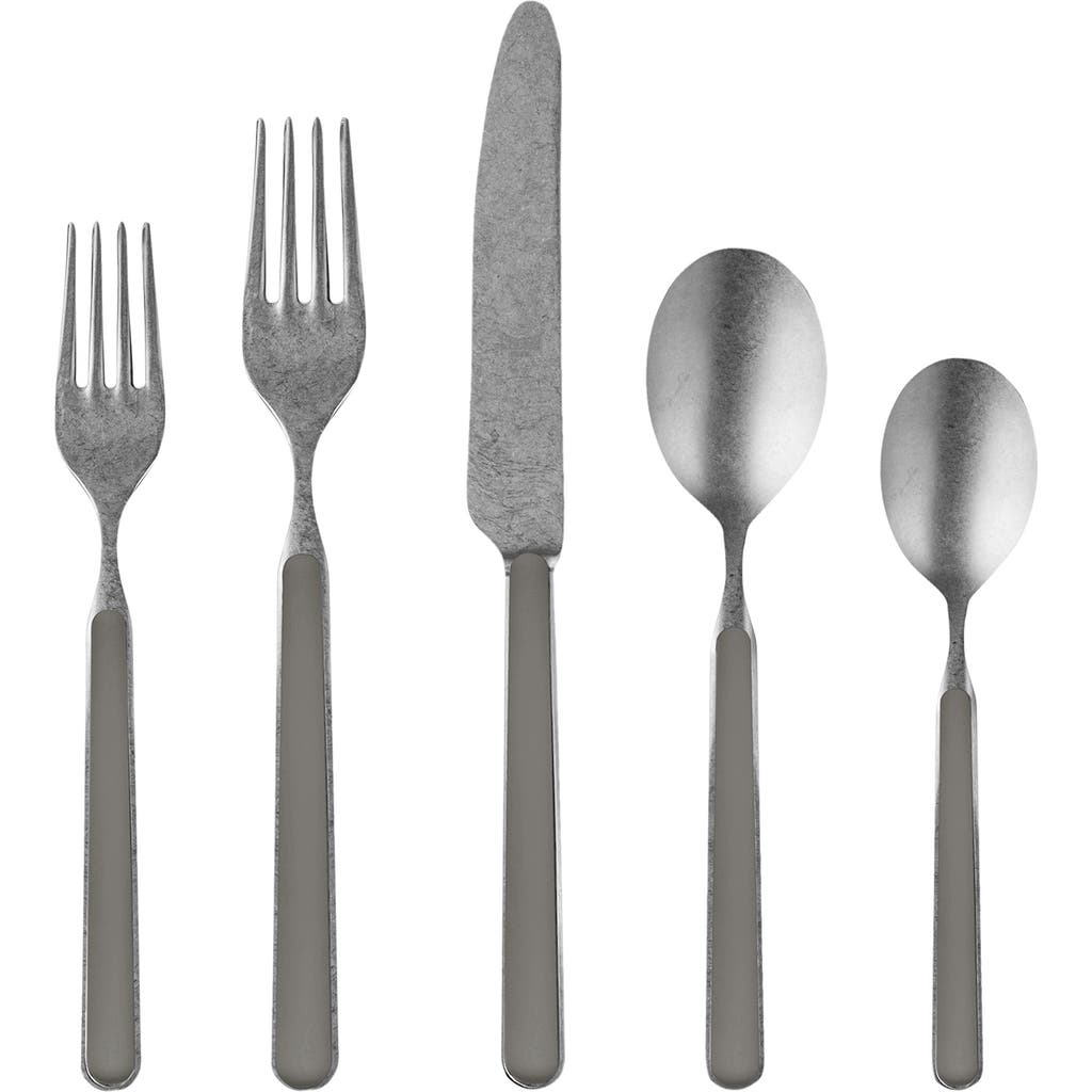 Mepra Fantasia Pewter Flatware Set In Brown