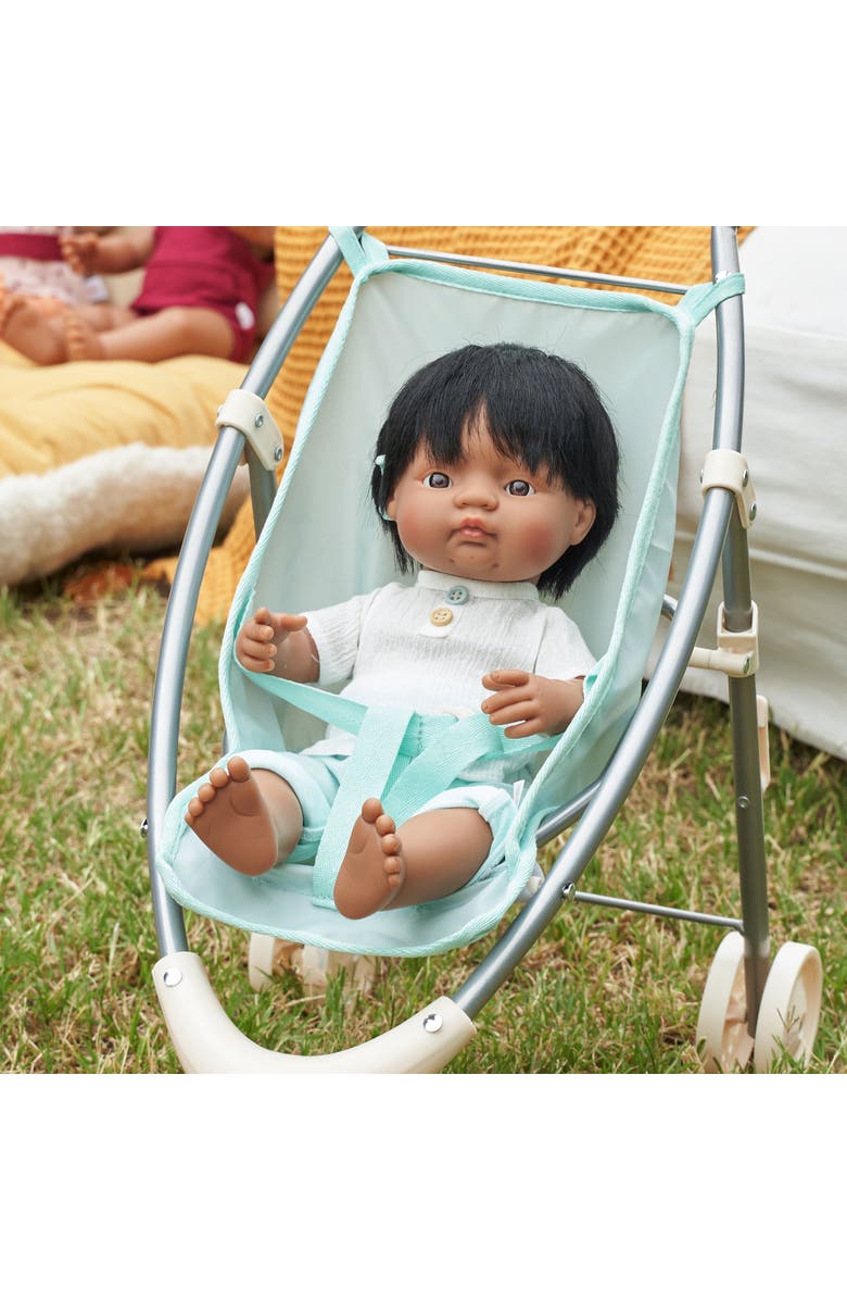 Miniland Baby Doll Hispanic Boy With Hearing Aid 15'', Alternate, color, Dark Skin