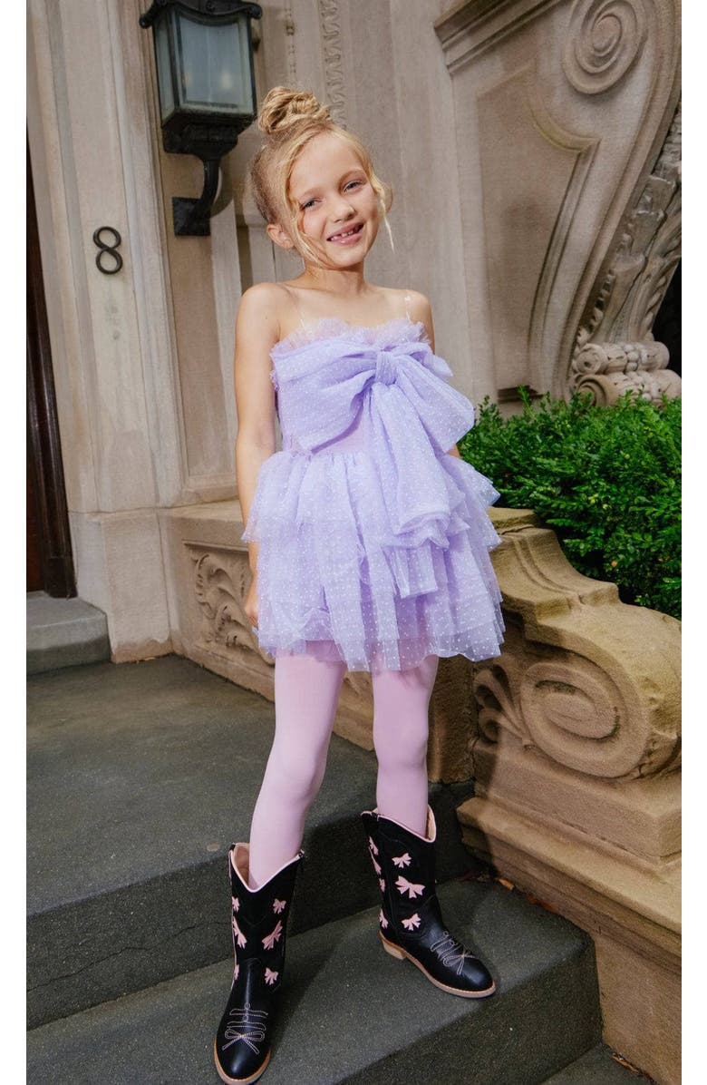 Lola + The Boys Dream Bow Mini Tulle Dress, Alternate, color, 