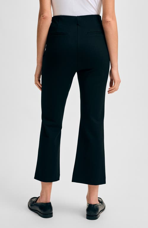 Isaac Mizrahi New York Ponte Ankle Kick Flare Pants In Black