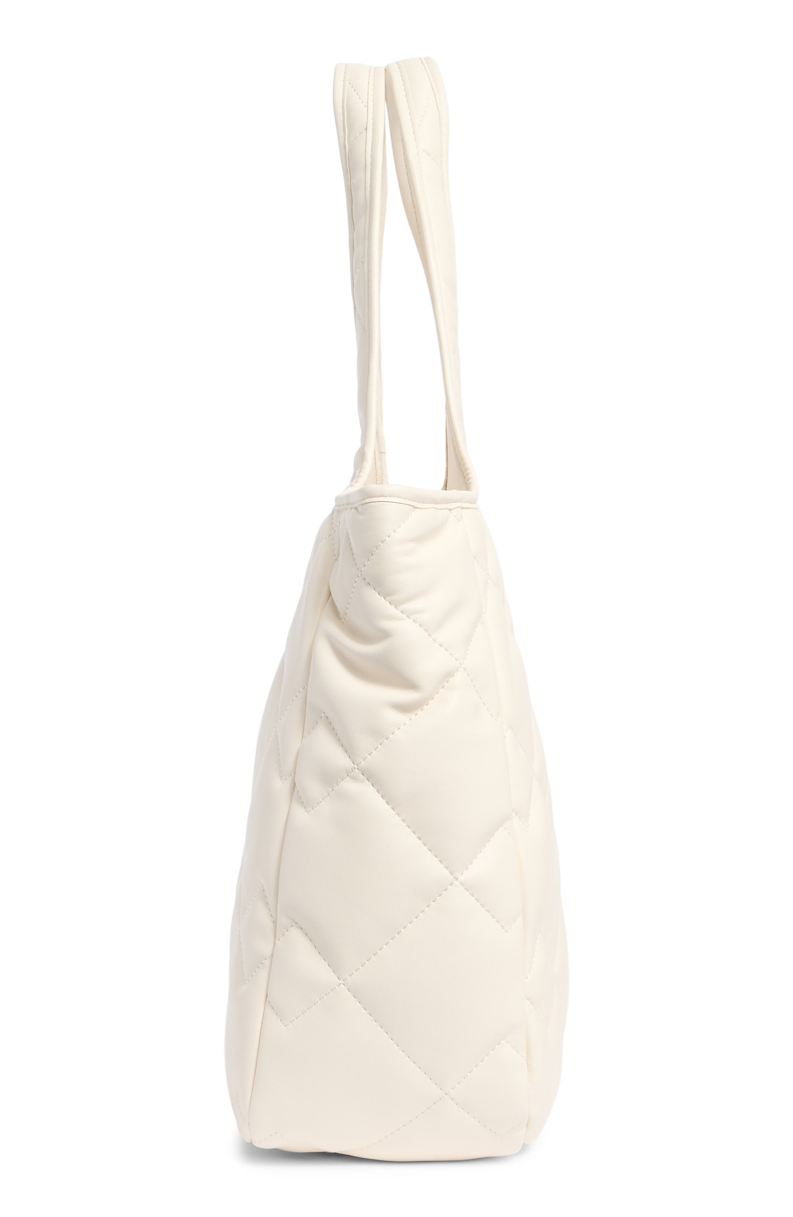 Sam Edelman Khiara Quited Tote Bag, Alternate, color, Ivory