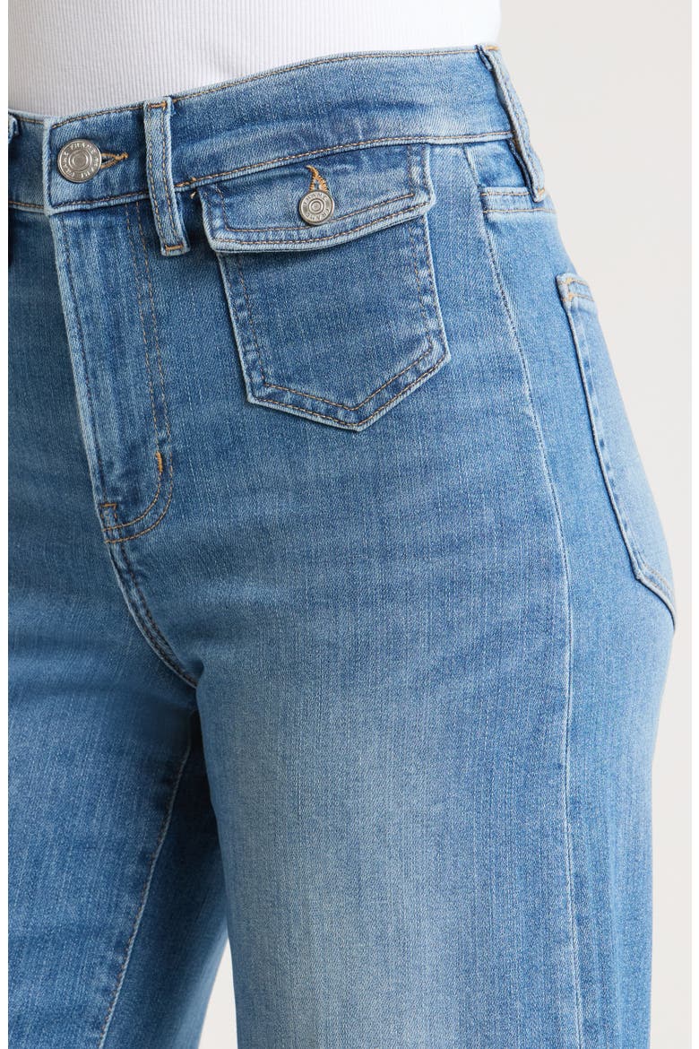 Le Slim Palazzo Patch Pocket Wide Leg Jeans, Alternate, color, DORIS
