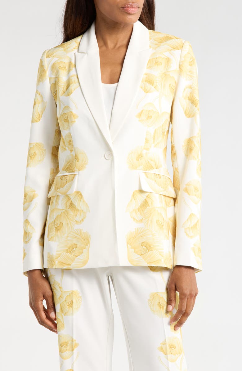 JASON WU Floral Print Blazer, Main, color, Border Floral Print