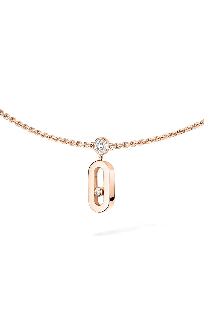 Messika Move Uno Tassel Choker Necklace, Alternate, color, Pink Gold