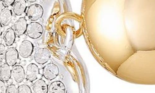 Guess Two-tone Crystal Linear Bracelet In Gold