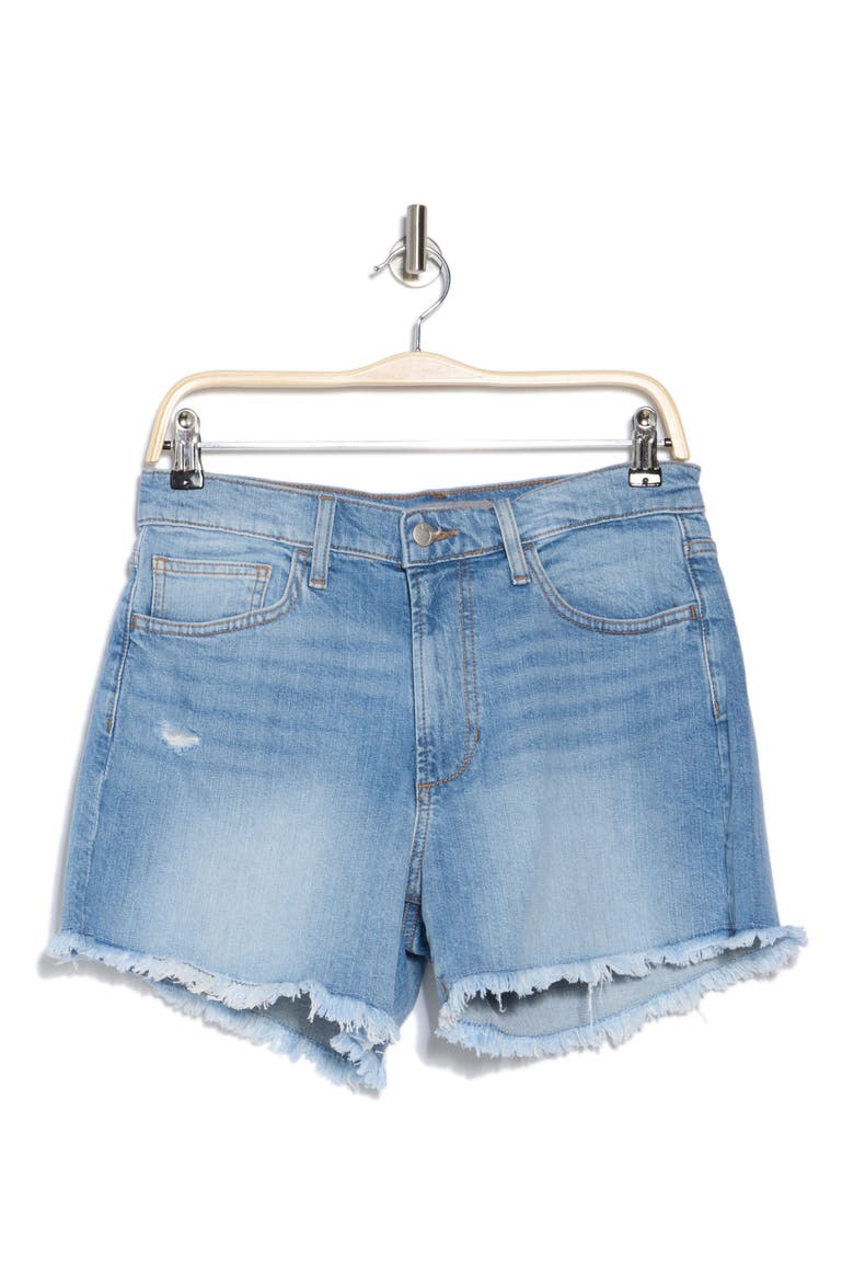 Relaxed High Waist Cutoff Denim Shorts, Alternate, color, CZECHIA