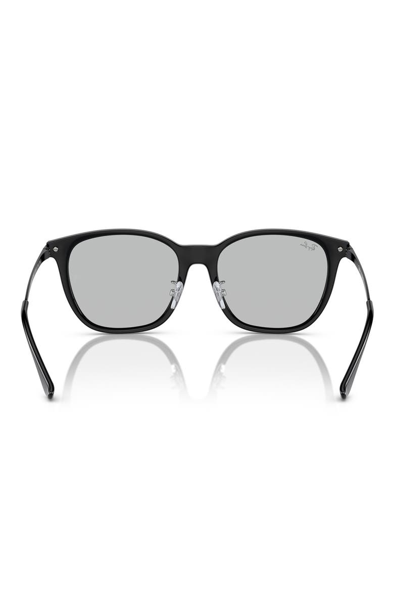 55mm Square Sunglasses, Alternate, color, BLACK / LIGHT GREY