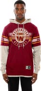 New Era Men's New Era Burgundy Washington Commanders Twofer Layered Long Sleeve Hoodie T-Shirt