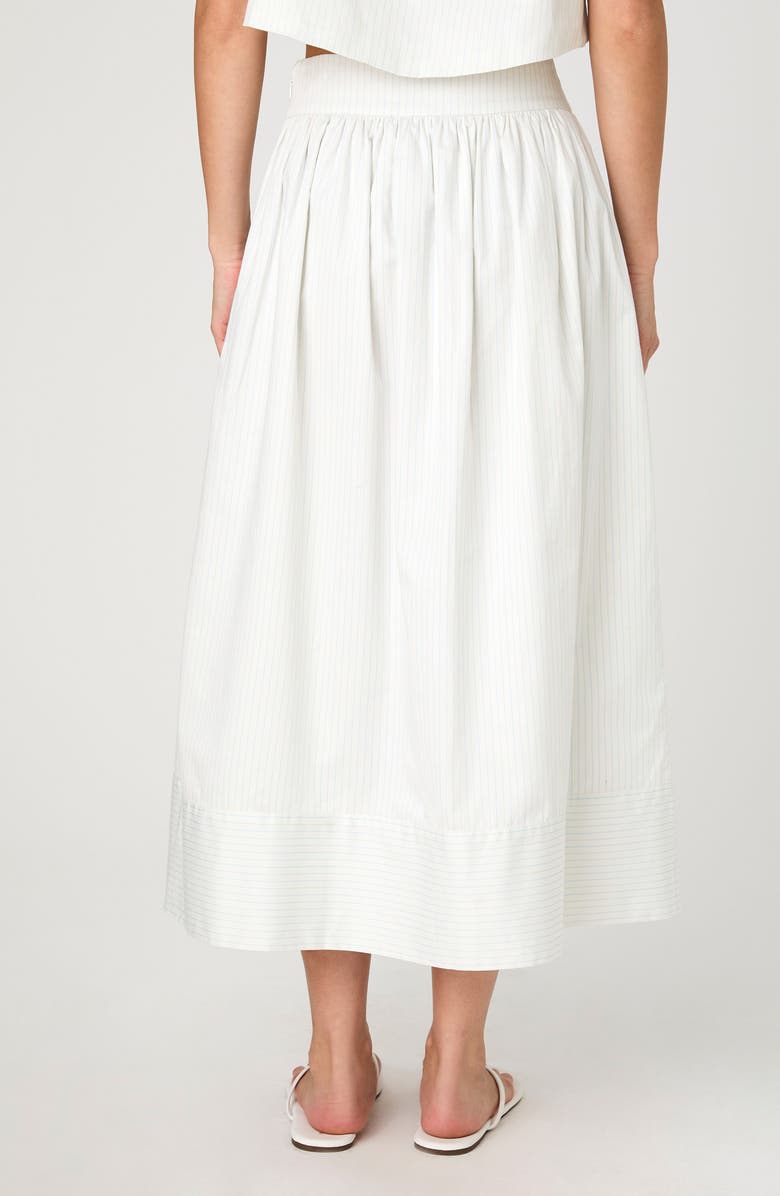 French Connection Pinstripe Cotton Poplin Skirt, Alternate, color, 