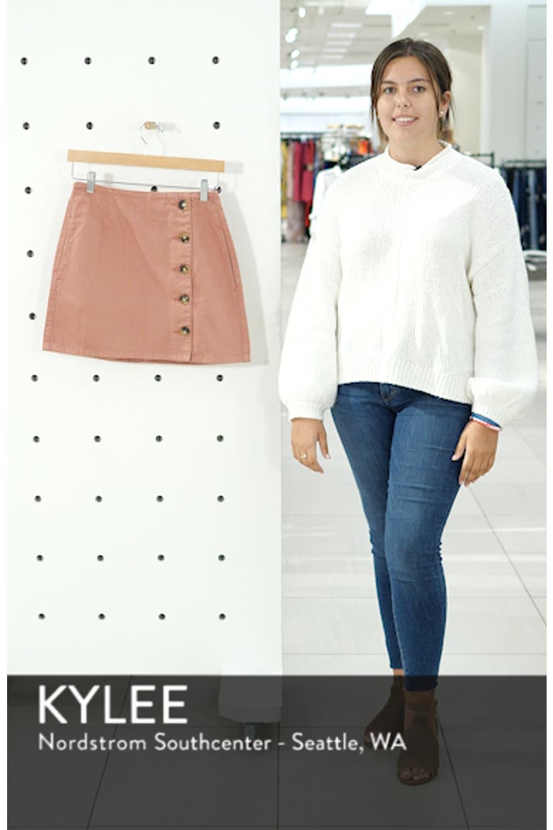 Horn Button Denim Miniskirt video