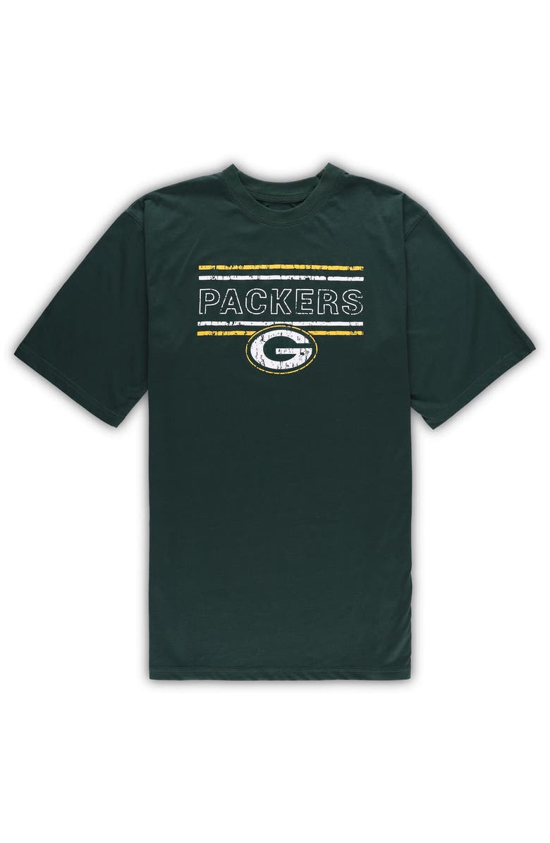 CONCEPTS SPORT Men's Concepts Sport Green/Black Green Bay Packers Big & Tall Flannel Sleep Set, Alternate, color, 