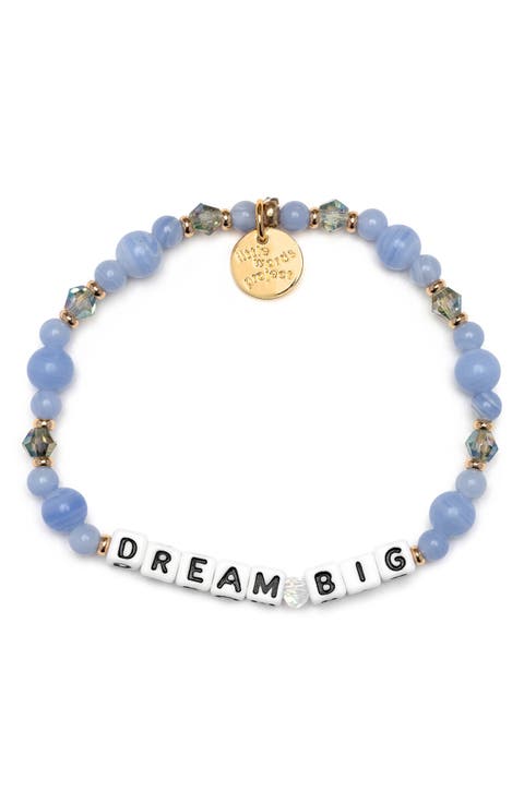 Dream Big Beaded Stretch Bracelet
