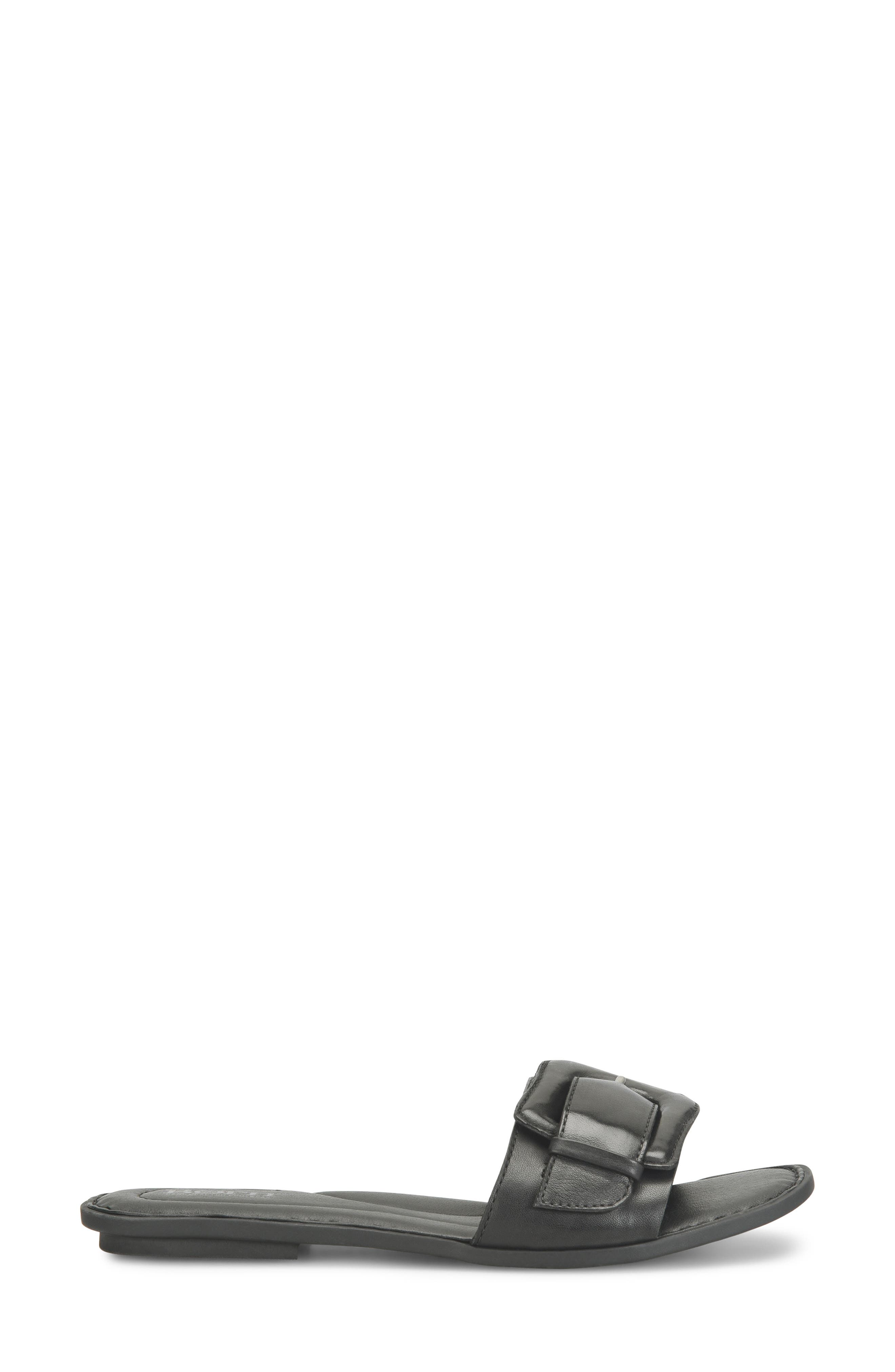 Hopi Slide Sandal, Alternate, color, BLACK LEATHER