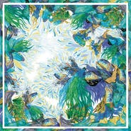 Jessie Zhao New York Silk Scarf of Summer Forest Imagination