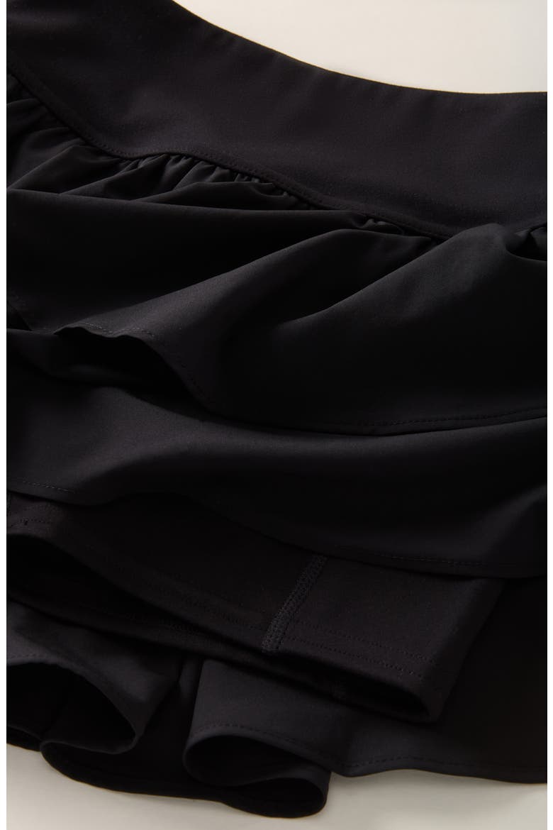 Kids' Volley Tiered Skort, Alternate, color, BLACK