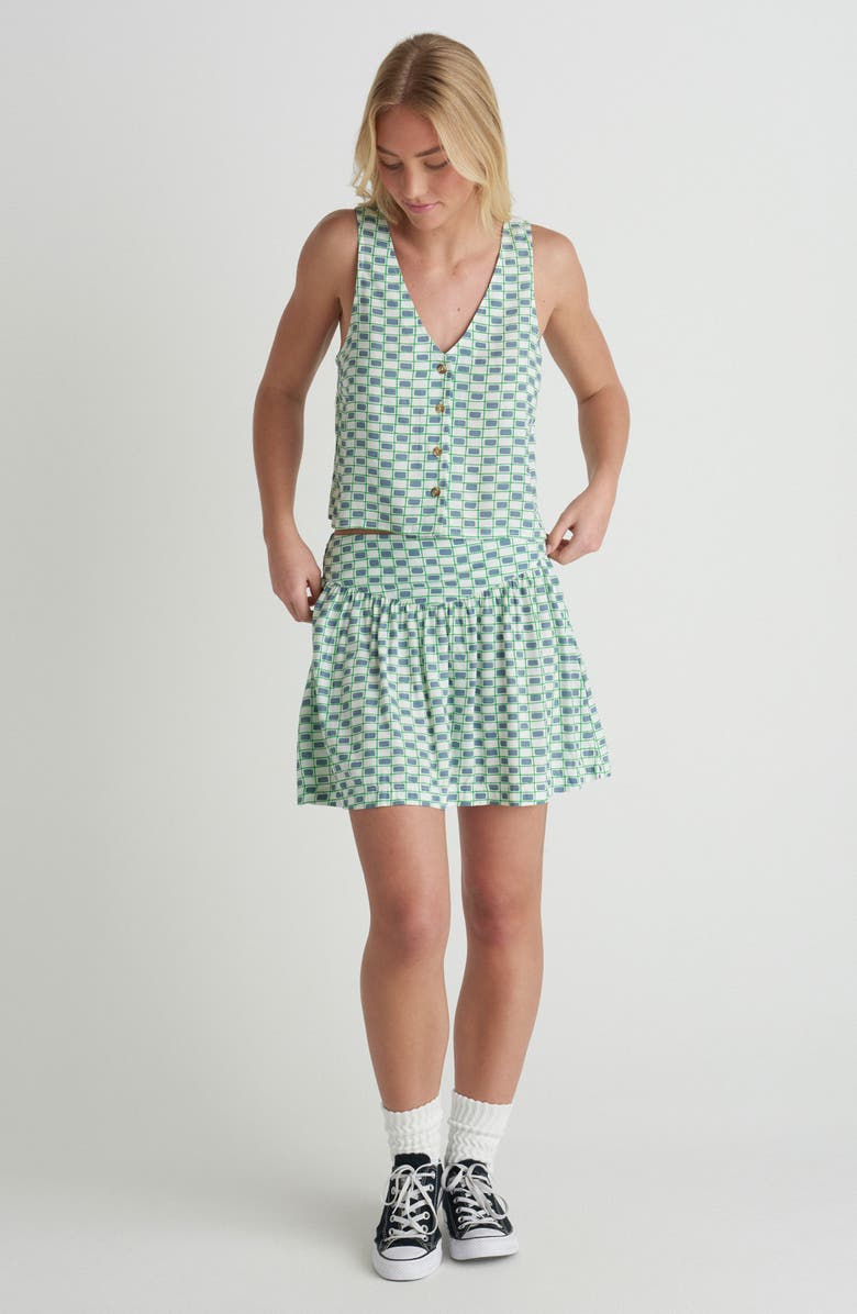 Hurley Venice Print Sleeveless Button-Front Top, Alternate, color, Windward Blue