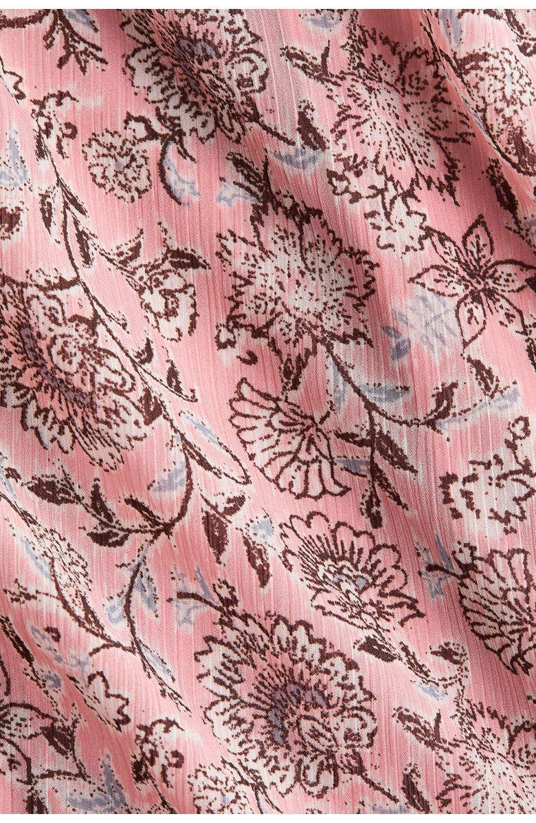 H&M Button-detail Crinkled Dress, Alternate, color, Pink/Floral