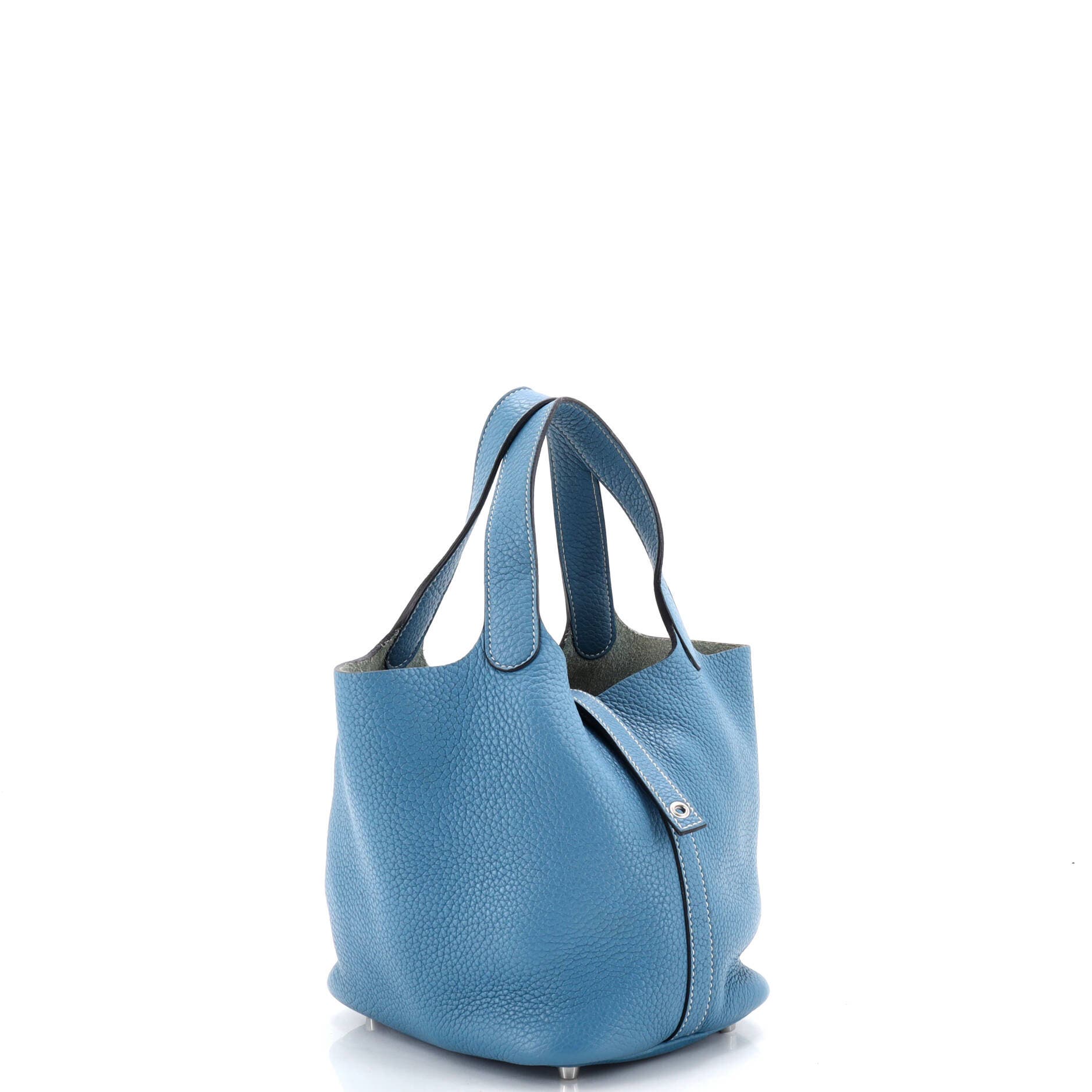 Picotin Bag Clemence PM, Alternate, color, Bleu Jean
