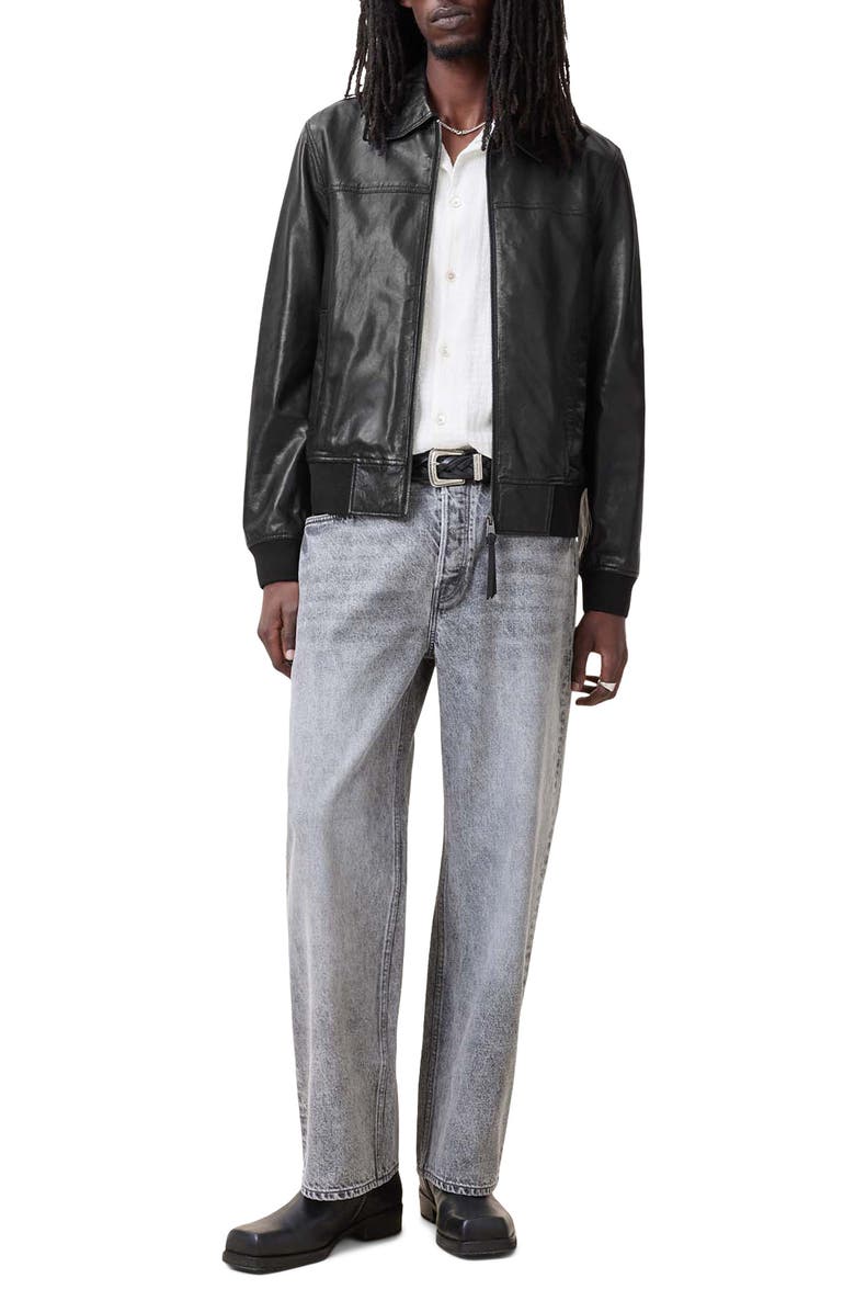 AllSaints Gen Leather Jacket, Alternate, color, 
